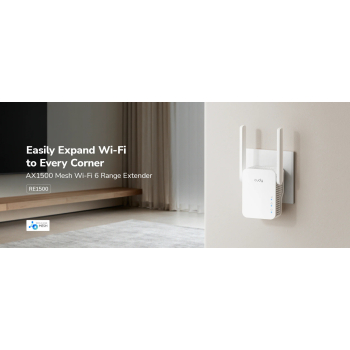 UNIWERSALNY WZMACNIACZ SIECI BEZPRZEWODOWEJ RE1500 Wi-Fi 6 2.4 GHz, 5 GHz CUDY