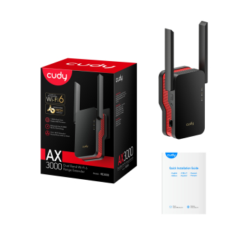 UNIWERSALNY WZMACNIACZ SIECI BEZPRZEWODOWEJ RE3000 Wi-Fi 6 2.4 GHz, 5 GHz CUDY