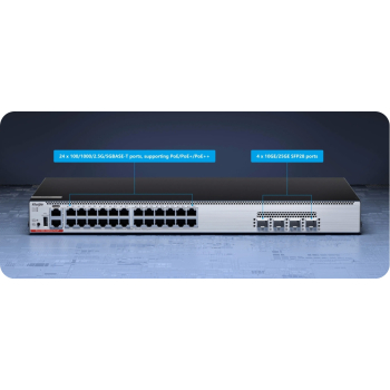 SWITCH POE RG-CS86-24MG4VS-UP 24-PORTOWY + 4X SFP28 RUIJIE