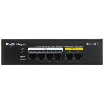 SWITCH POE RG-ES106F-P 4-PORTOWY REYEE
