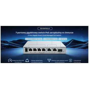 SWITCH POE RG-ES207GS-LP 4-PORTOWY + 2X UPLINK + 1X SFP REYEE
