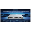 SWITCH POE RG-ES211GS-P 8-PORTOWY + 2X UPLINK + 1X SFP REYEE