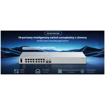 SWITCH   RG-ES216GC2MS 16-PORTOWY + 2X SFP REYEE