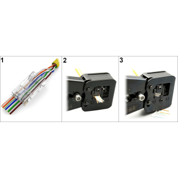 WTYK MODULARNY PRZELOTOWY RJ45T/6*P100 TYP EZ