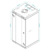 SZAFA RACK WISZĄCA S-RC10-12U-300GG STALFLEX