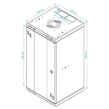 SZAFA RACK WISZĄCA S-RC10-12U-300GG STALFLEX