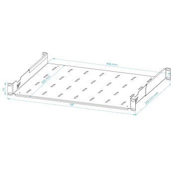 PÓŁKA REGULOWANA S-RSA19-1U-350B STALFLEX