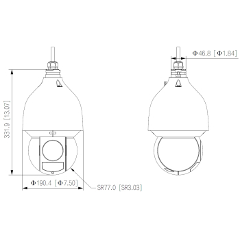 KAMERA IP SZYBKOOBROTOWA SD5A445GB-HNR - 3.7 Mpx 3.96 ... 177.75 mm DAHUA