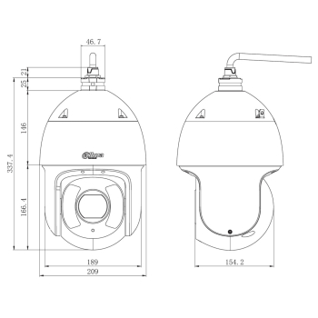 KAMERA IP SZYBKOOBROTOWA SD6CE445GB-HNR WizSense - 4 Mpx 3.95 ... 177.7 mm DAHUA