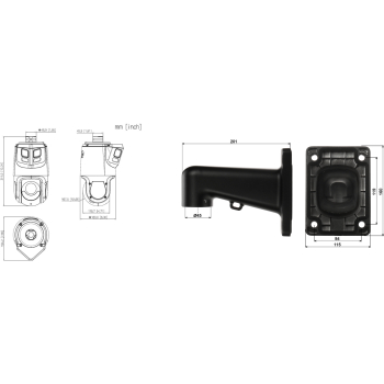 KAMERA IP SZYBKOOBROTOWA SDT4E425-8P-GB-APV1-BLACK TiOC WizSense Smart Dual Light 4 Mpx 5...125 mm + 8 Mpx PANORAMICZNA, DAHUA
