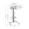 MOBILNY UCHWYT MONITORA STO-S-11-AL ART