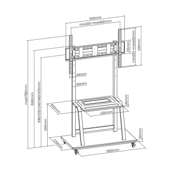 MOBILNY UCHWYT MONITORA STO-S-13 ART