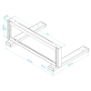 STOJAK RACK STR19-2U-B STALFLEX
