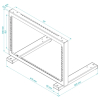 STOJAK RACK STR19-6U-B STALFLEX