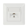 GNIAZDO KOŃCOWE RJ-45 SX9-1-6-UTP-WH SOLARIX
