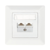 GNIAZDO KOŃCOWE RJ-45 SX9-2-6-UTP-WH SOLARIX
