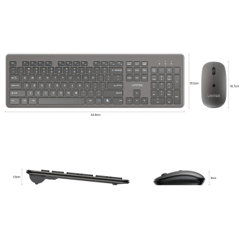 ZESTAW BEZPRZEWODOWY KLAWIATURA I MYSZ OPTYCZNA T054AGY01-US, 1600 dpi QWERTY 2.4 GHz UNITEK