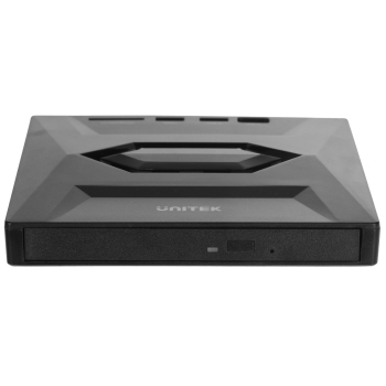 NAGRYWARKA ZEWNĘTRZNA CD/DVD T1037A01 Z HUBEM USB I CZYTNIKIEM KART SD UNITEK