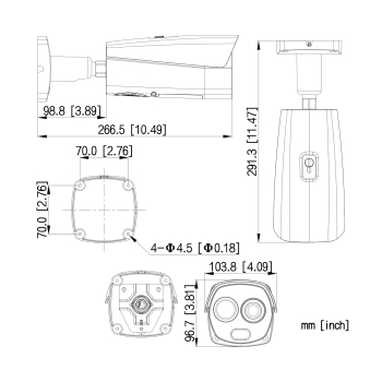 HYBRYDOWA KAMERA TERMOWIZYJNA IP TPC-BF2241-TB3F4-DW-S2 3.5 mm - 960p, 4.0 mm - 4 Mpx DAHUA