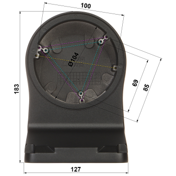 UCHWYT DO KAMER KULISTYCH TR-WM03-D-IN-BLACK UNIVIEW