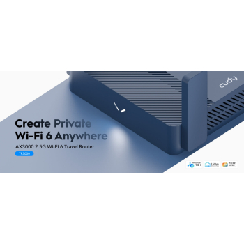 ROUTER VPN TR3000 Wi-Fi 6 2.4 GHz, 5 GHz 574 Mb/s + 2402 Mb/s CUDY