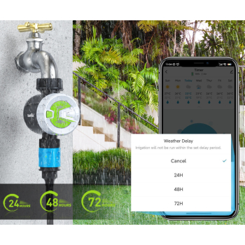 INTELIGENTNY ZAWÓR DO SYSTEMU NAWADNIANIA Z BRAMKĄ WIFI TTV102B+TWG009BW Tuya Smart RainPoint