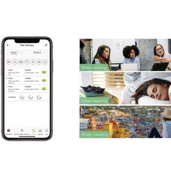 INTELIGENTNY PODWÓJNY ZAWÓR DO SYSTEMU NAWADNIANIA Z BRAMKĄ WIFI TWG004WRF+TTV203WRF Tuya Smart RainPoint