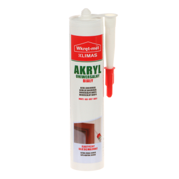 AKRYL UNIWERSALNY UAZ-310-BI KARTUSZ 310 ml BIAŁY WKRĘT-MET KLIMAS