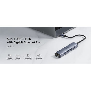 ADAPTER WIELOFUNKCYJNY USB-C UH605 CUDY