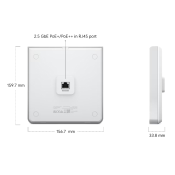 PUNKT DOSTĘPOWY UQ-U6-ENTERPRISE-IW UniFi Wi-Fi 6E 2.4 GHz, 5 GHz, 6 GHz, 573.5 Mbps + 4800 Mbps + 4800 Mbps UBIQUITI