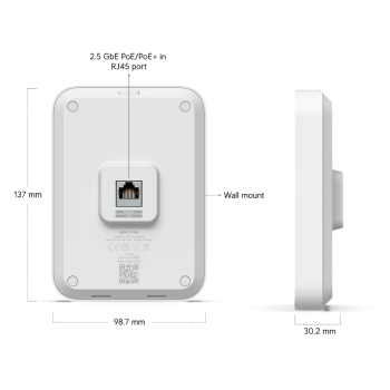 PUNKT DOSTĘPOWY UQ-U7-IW UniFi Wi-Fi 7 2.4 GHz, 5 GHz, 688 Mbps + 4300 Mbps UBIQUITI