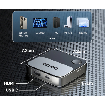 ADAPTER DO BEZPRZEWODOWEGO KLONOWANA EKRANU V1162B01 2.4 GHz + 5 GHz UNITEK