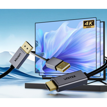 KONWERTER HDMI / DISPLAYPORT V1714AGY01 1.8 m, 4K UHD UNITEK
