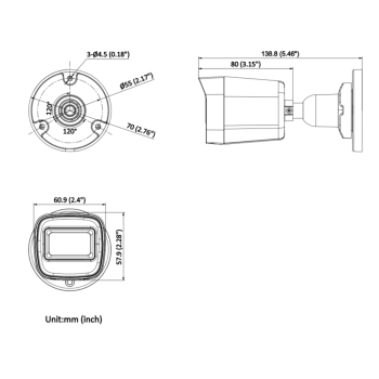 KAMERA IP VE-NC120F-IU(2.8MM) - 1080p Hikvision