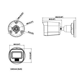 KAMERA IP VE-NC140F-LIU(2.8MM) - 4 Mpx Hikvision