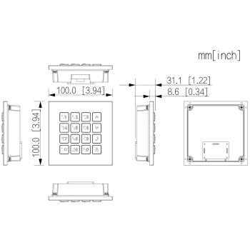 MODUŁ KLAWIATURY VTO4103FB-MK DO MODUŁU VTO4103FB DAHUA