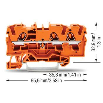 ZŁĄCZKA SZYNOWA PRZELOTOWA WAGO-2004-1302 DIN TS-35 WAGO