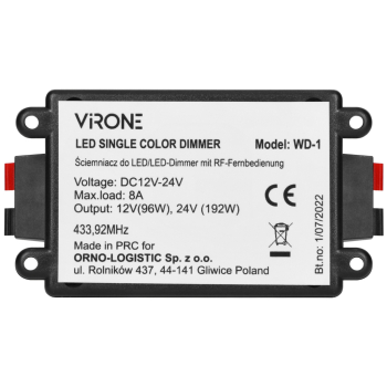 ŚCIEMNIACZ RF DO LED Z PILOTEM WD-1 VIRONE