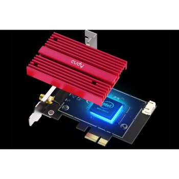 KARTA SIECIOWA WI-FI 6E PCIE WE3000S 2.4 GHz, 5 GHz, 6 GHz 574 Mb/s + 2402 Mb/s Wi-Fi 6E CUDY