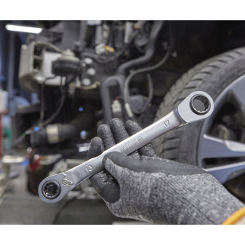 KLUCZ GRZECHOTKOWY Z PODWÓJNYM PIERŚCIENIEM 4W1 WH-WRENCH/45421 WIHA
