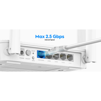 ROUTER WR3000H Wi-Fi 6 2.4 GHz, 5 GHz 574 Mb/s + 2402 Mb/s CUDY