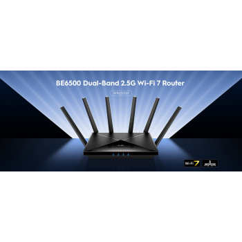 ROUTER WR6500H Wi-Fi 7 2.4 GHz, 5 GHz 688 Mb/s + 5765 Mb/s CUDY