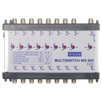 WZMACNIACZ MAGISTRALI MULTISWITCHOWEJ WS-909 9 WEJŚĆ / 9  WYJŚĆ TELMOR