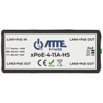 SWITCH POE, EXTENDER XPOE-4-11A-HS 4-PORTOWY ATTE