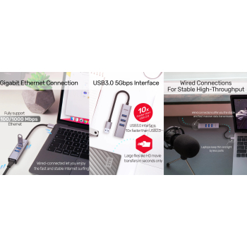 HUB USB 3.0 Y-3088B USB-A/USB-C UNITEK