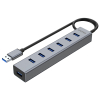 HUB USB 3.0 Y-3090-EU + ZASILACZ, 40 cm UNITEK