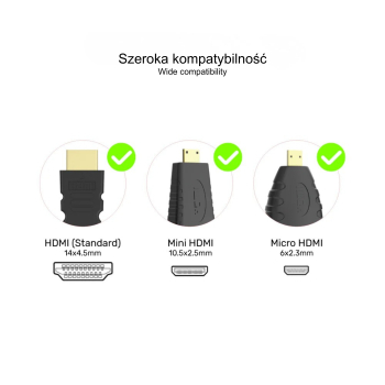 KONWERTER HDMI NA VGA Y-6355 + AUDIO + ADAPTERY MICRO I MINI HDMI UNITEK
