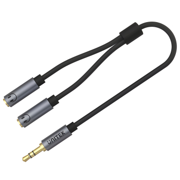 ROZGAŁĘŹNIK AUDIO Y-C956ABK Jack TRS 3.5 mm WTYK / 2 X Jack TRS 3.5 mm GNIAZDO 0.2 m UNITEK