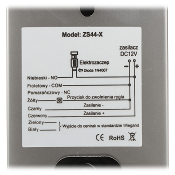 ZAMEK SZYFROWY ZS44-X Tuya Smart Wi-Fi VIDOS